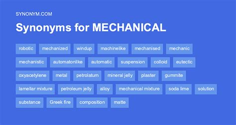 mechanical synonym|mechanical .